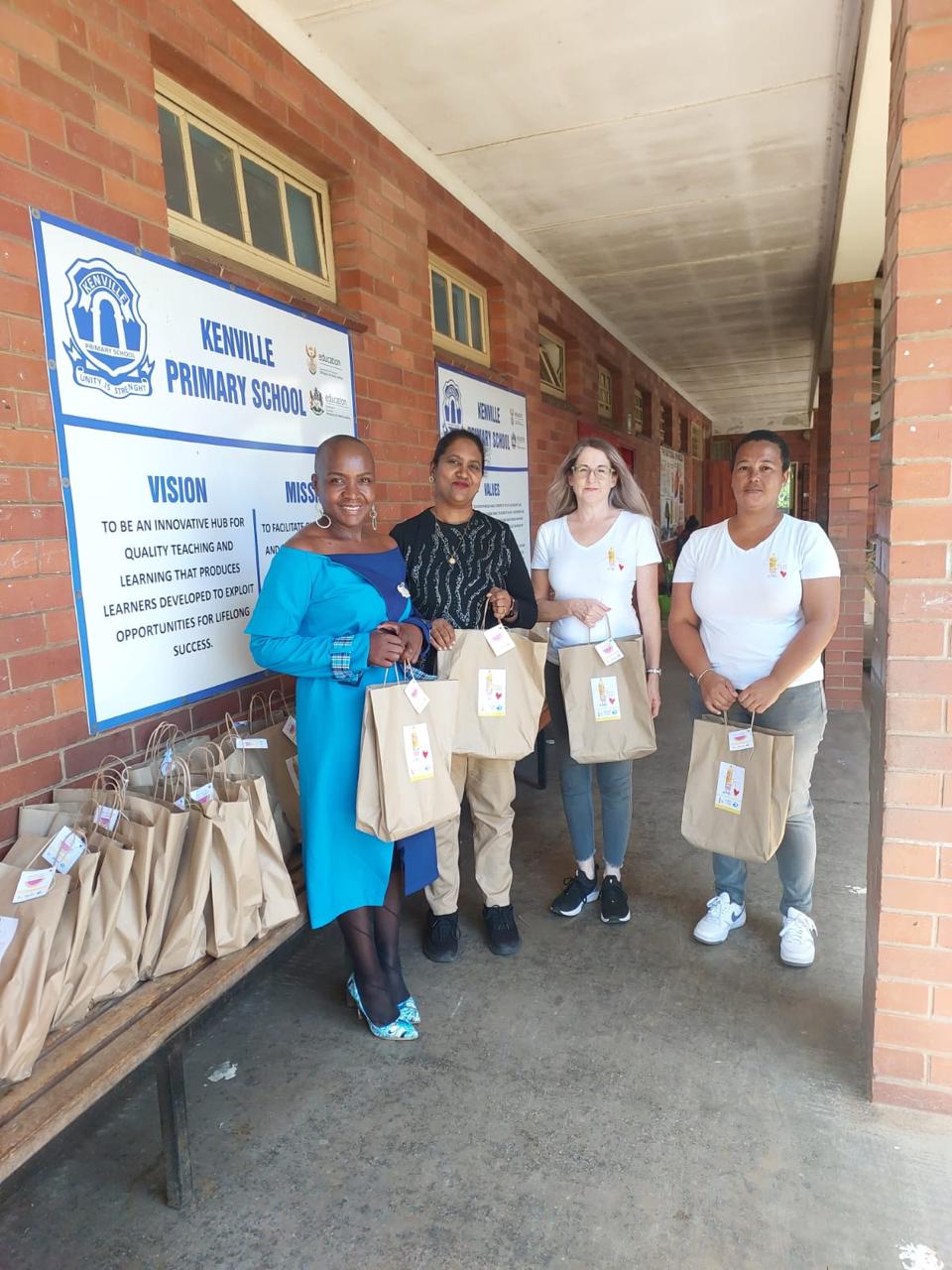 Bag of Love stationery being delivered to learners