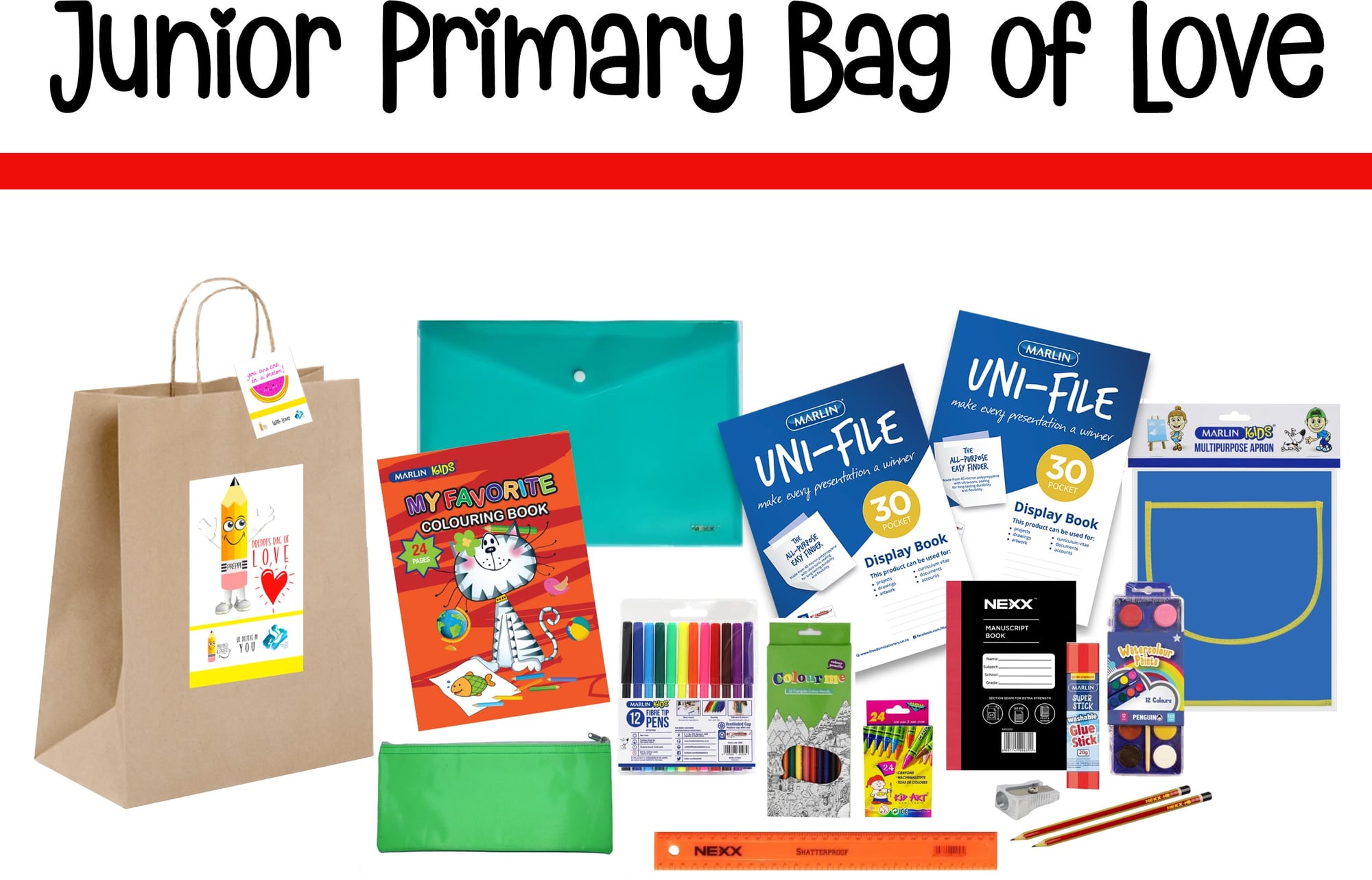 Contents of the Junior Primary Bag of Love
