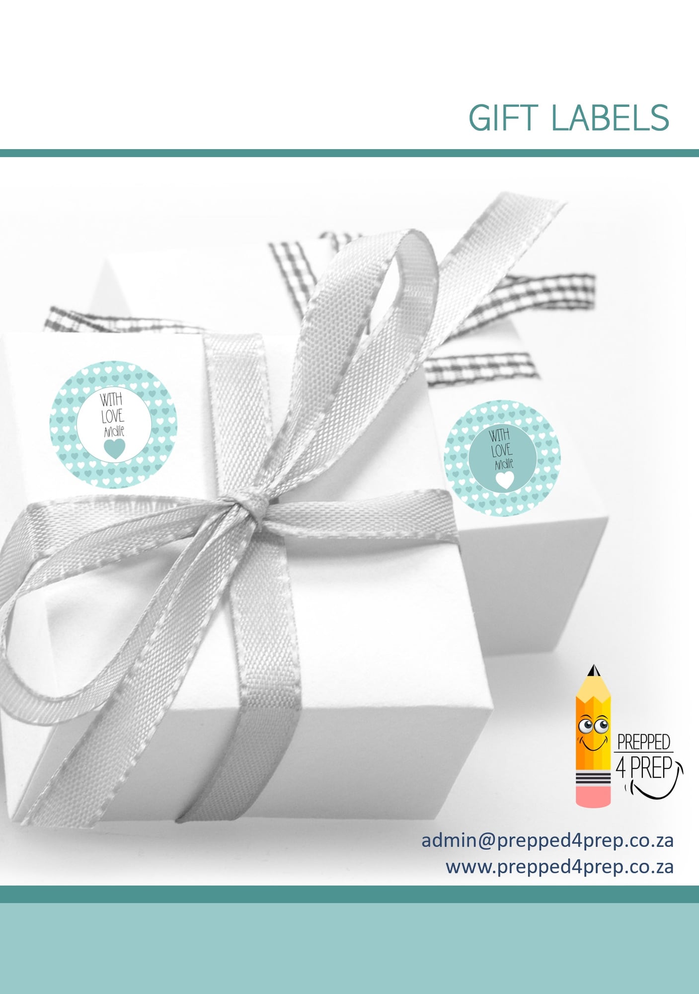 Personalised Gift Label Catalogue cover