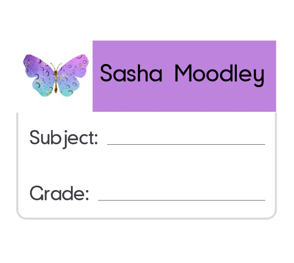 Book Labels — girl design